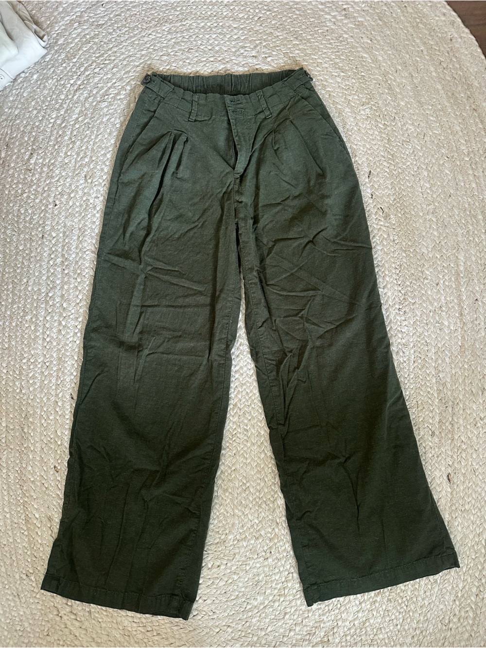 American Eagle Outfitters Olive Green Boot Flare Pants